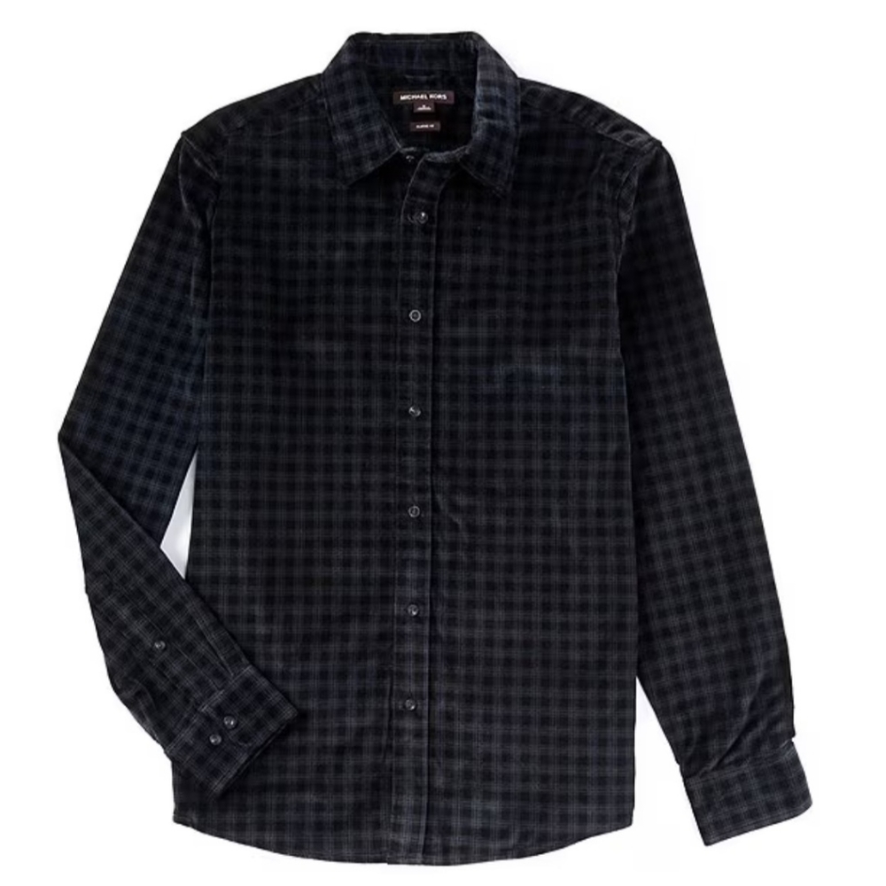 Michael Kors Warwick Check Long-Sleeve Woven Shirt